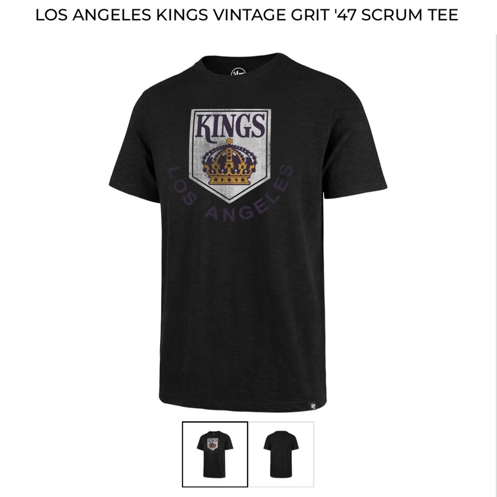 LA KINGS VINTAGE GRIT ‘47 SCRUM TEE-NWT-XL